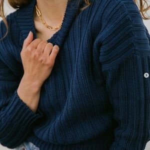 Jaggery London Rio Jumper Midnight Organic Cotton